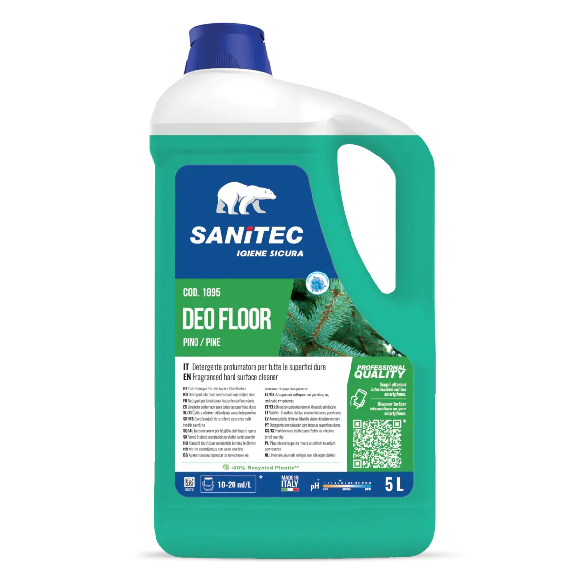 Detergente Pavimentos Neutro com Bioálcool 5 Litros Multiusos Perfumado Garrafão Uso Profissional Empresas Perfume Pinho