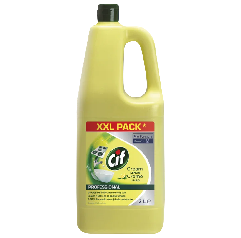 Garrafa de 2 Litros de Creme de Limpeza Multiusos CIF Limão Profissional