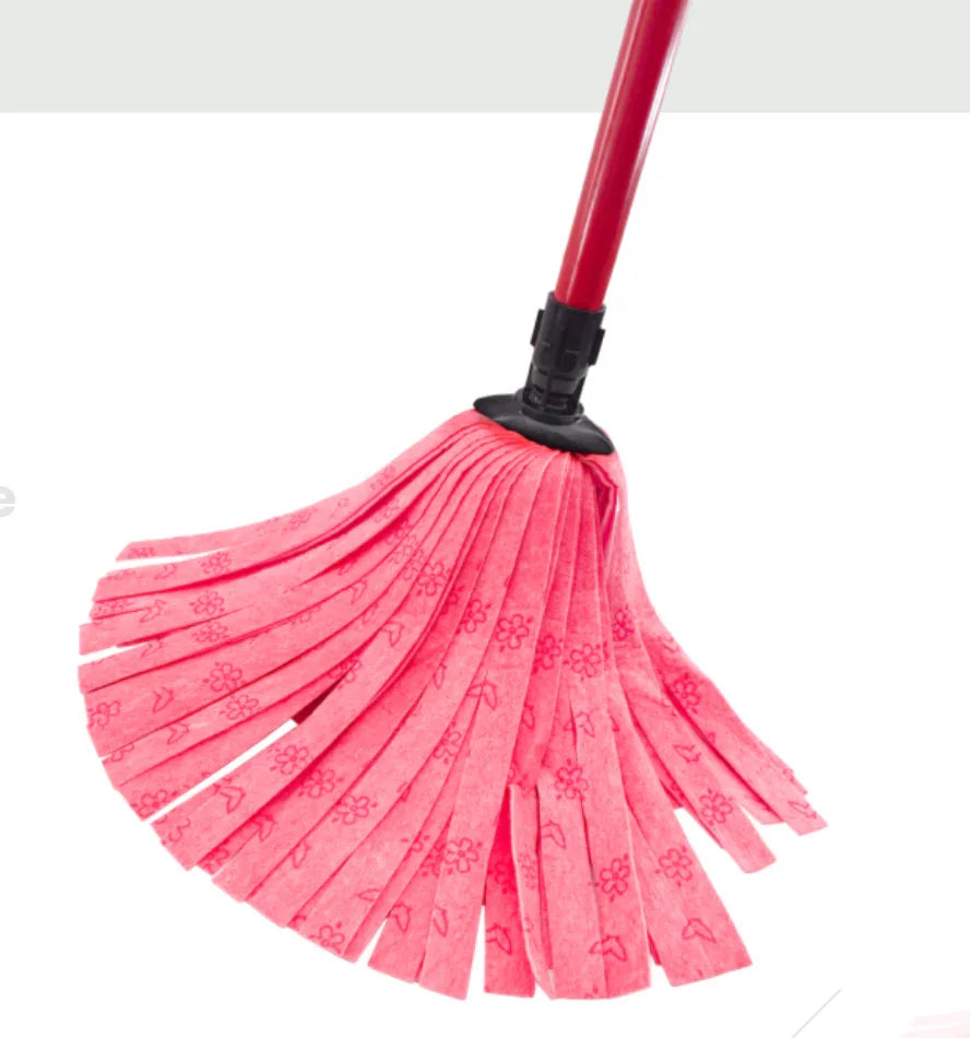Esfregona Tiras Vileda Style Recarga Rosa Vermelha Empresas Limpeza Doméstica