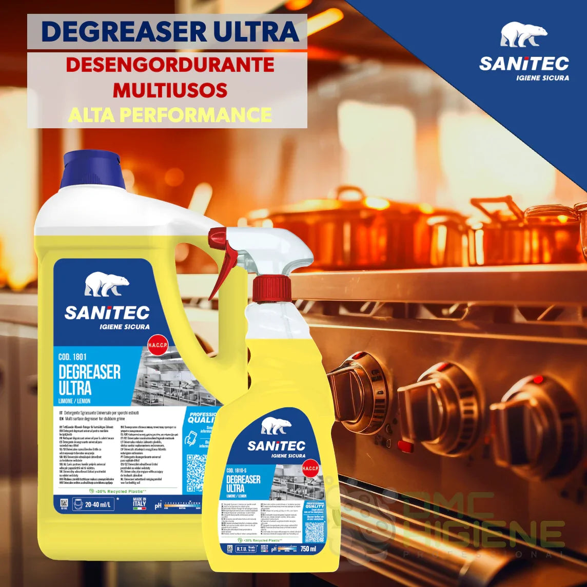 Garrafa e Garrafão de Desengordurante Multiusos Enérgico Profissional 5 Litros