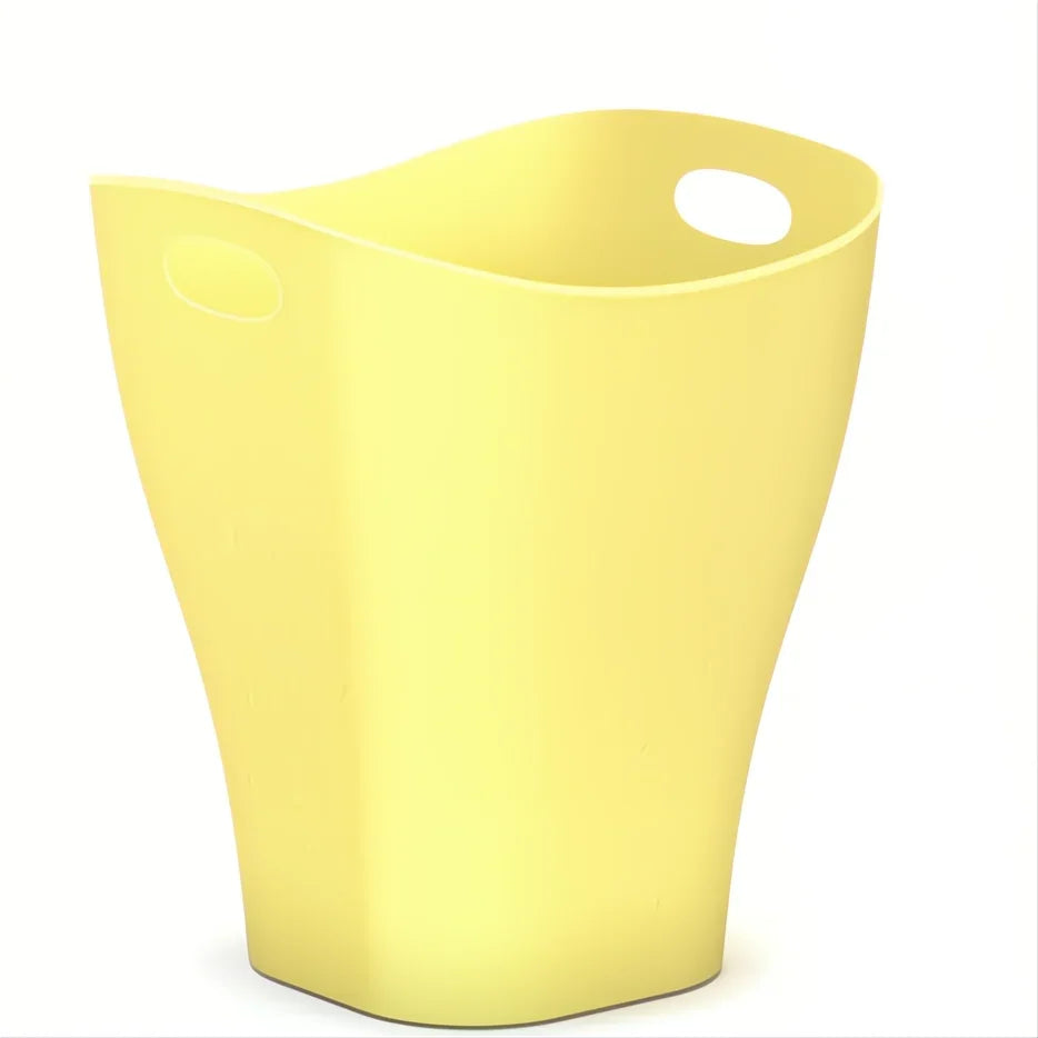 Papeleira Dupla Pega 16L Cesto Papéis Amarelo Pastel