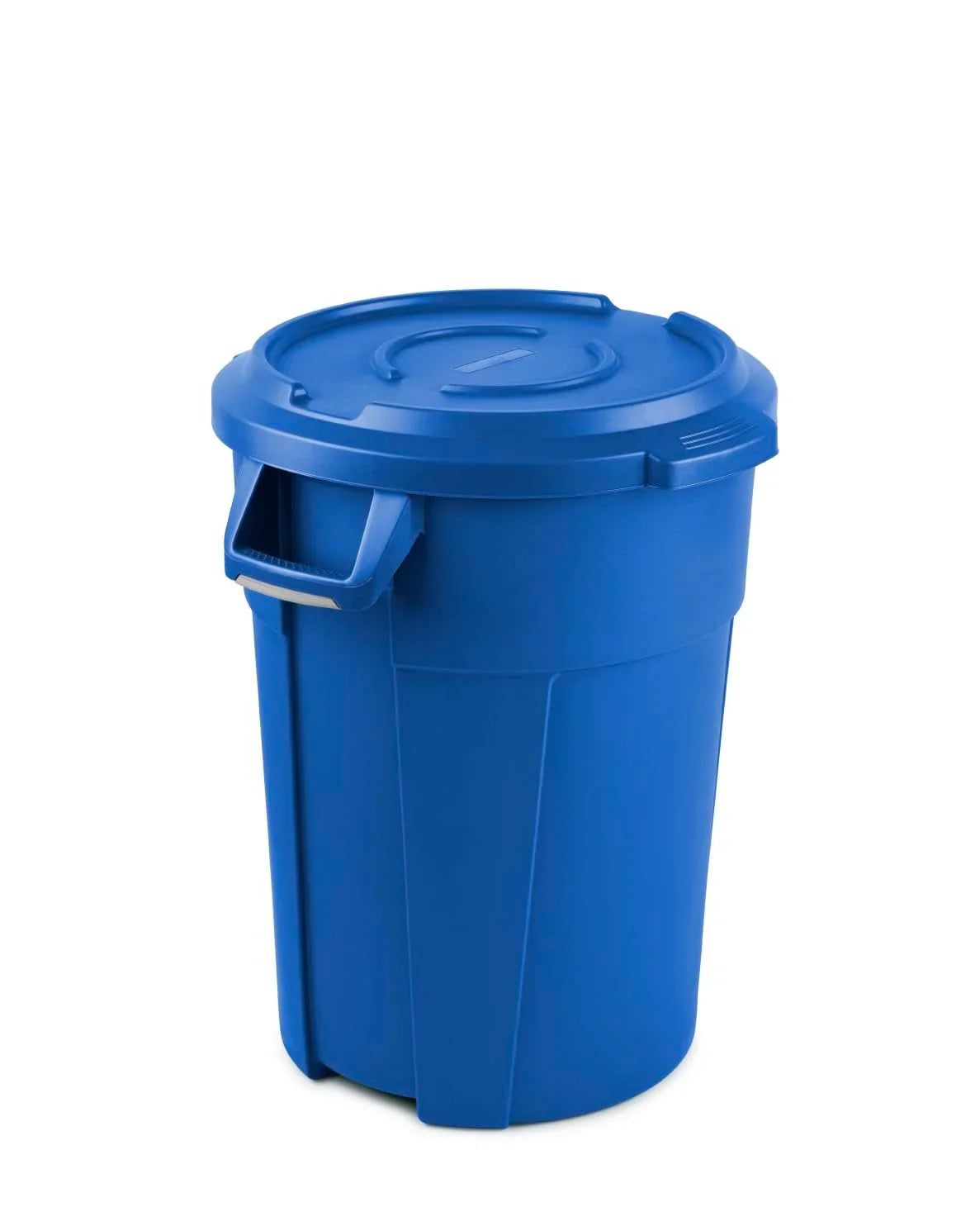 Contentor do Lixo Industrial Extra Forte com Tampa, 120L, azul, resistente e prático para uso industrial.