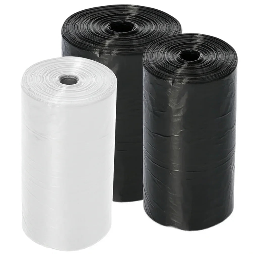 Sacos do Lixo Pretos Industriais em Rolo 150L | 10un - Sacos de lixo pretos e brancos em rolos de alta resistência.