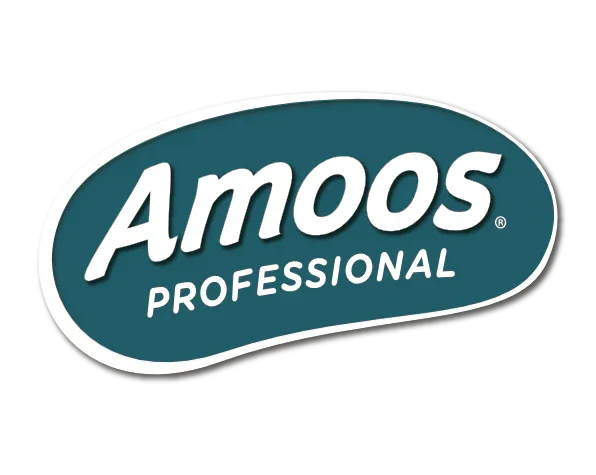 Logotipo da Amoos Professional, marca de papel higiénico Jumbo Maxi 2F 350M Amoos.