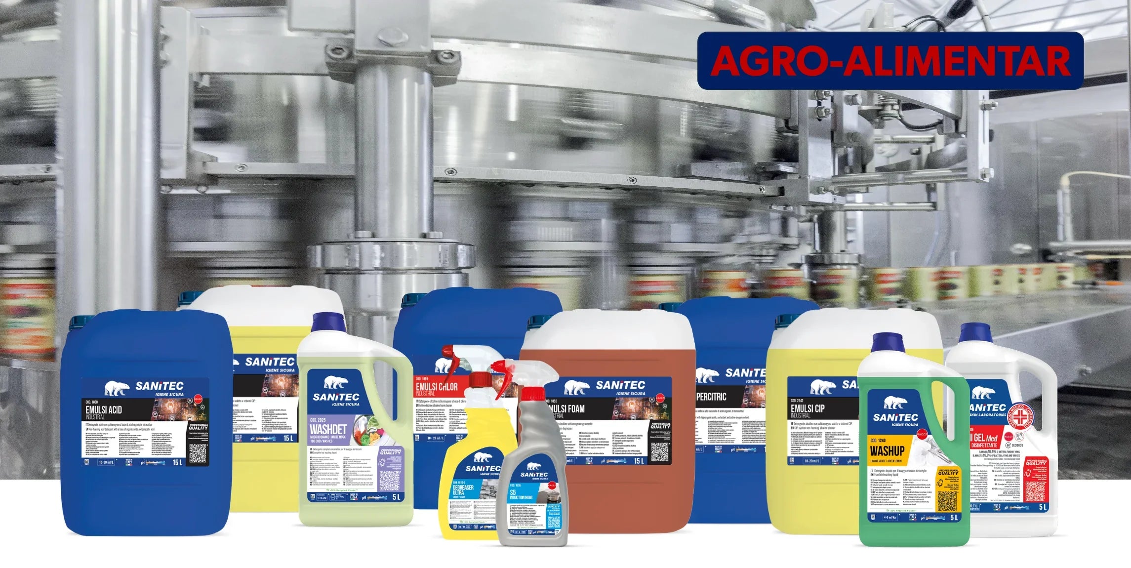 Detergentes Profissionais Concentrados Quimicos Industria Agro Alimentar Desinfetantes CIP Desincrustantes Clorados Espuma