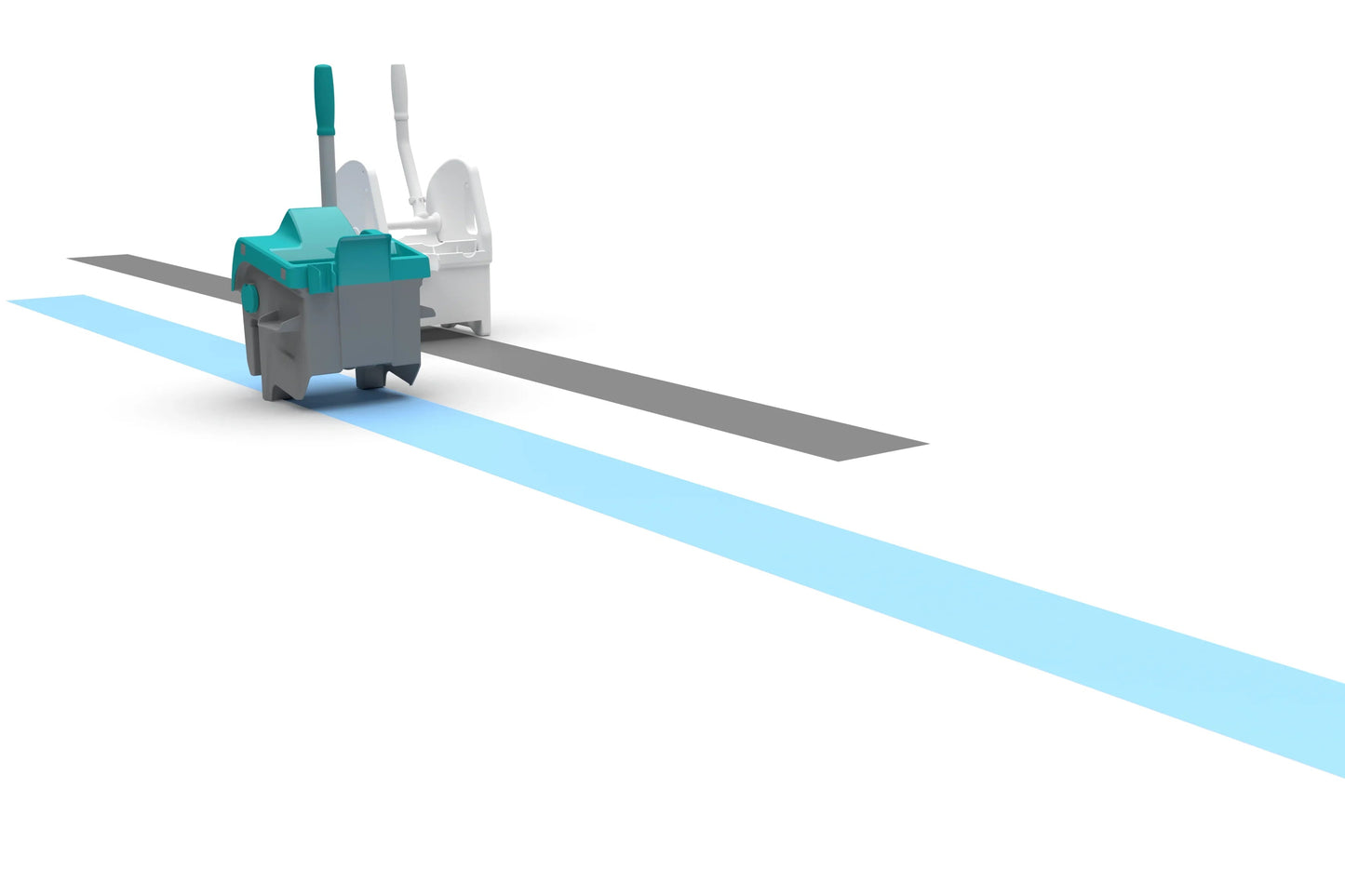 Prensa Vertical Ergo TTS WIZ para Carrinhos de Limpeza mostrando uma otimização na secagem