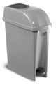 Contentor Higiene Feminina Cinzento, 17L, ideal para higiene íntima em casas de banho públicas.