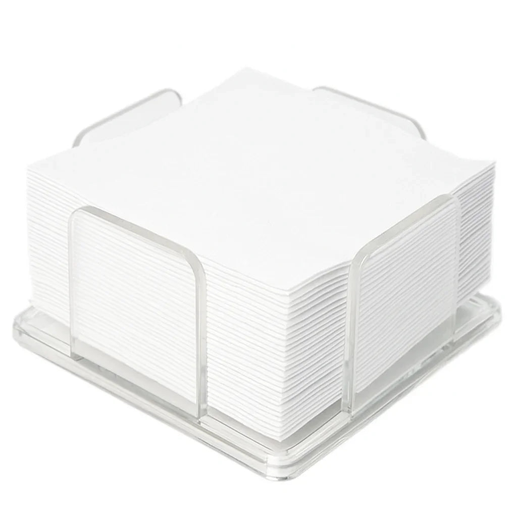 Guardanapos de Bar Brancos Folha Dupla PPP 20x20cm em suporte acrílico, caixa com 3000 unidades.