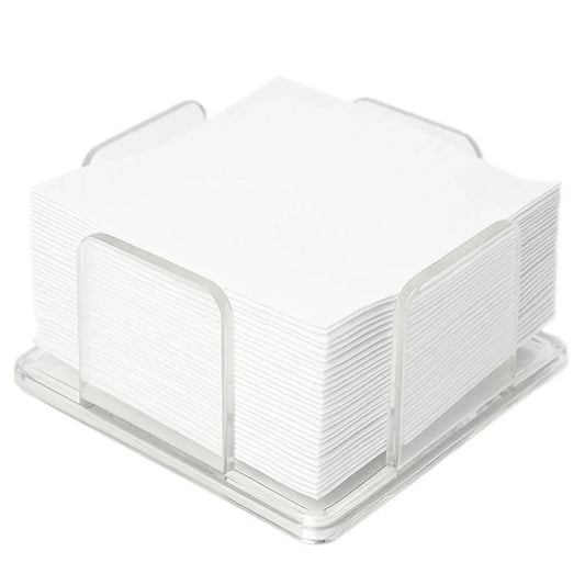 Guardanapos de Bar Brancos Folha Dupla PPP 20x20cm em suporte acrílico, caixa com 3000 unidades.