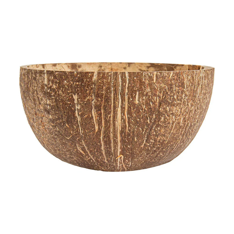 Bowl Redondo de Côco 150ml em casca de côco natural, ideal para servir açaí e saladas, pack com 10 unidades.