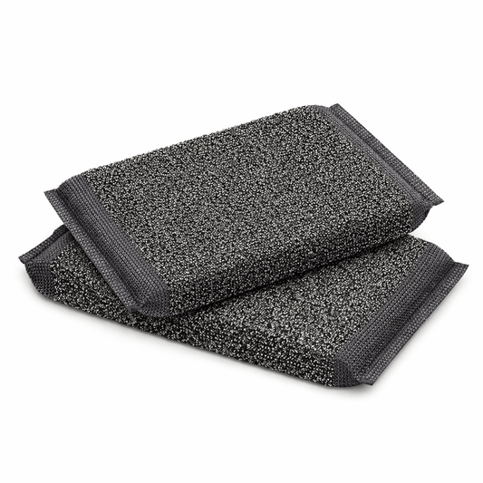 Esfregão Esponja Inox Profissional | Pack de 2 unidades | 14x9cm | Alta performance com revestimento de aço inox