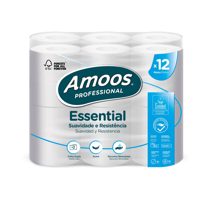 Papel Higiénico 2F Amoos Essential 16 Metros | 108 Rolos