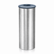 Ecoponto Inox Cilíndrico Individual com Tampa Cinzenta, ideal para gestão de resíduos indiferenciados. perfeito para empresas