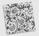 Guardanapos de Mesa Deco Cashmir Premium AIRSOFT 40x40cm com padrão floral em preto e branco.
