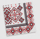 Guardanapos de Mesa Deco Vyshyvanka Premium AIRSOFT 40x40cm com padrão decorativo em vermelho e preto.