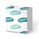 Papel Higiénico Folha-a-Folha Amoos Bulk em formato Zig-Zag e logo Amoos, ideal para uso profissional.