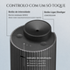 Detalhes do controle do Difusor Nebulizador de Óleos Essenciais Portátil com botões de intensidade e ligar/desligar.