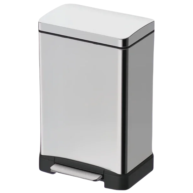 Balde Lixo Inox com Pedal XL 45L, design moderno e funcional, ideal para utilização em hotéis e espaços profissionais.
