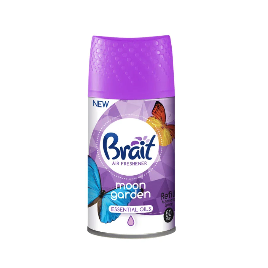 Ambientador Aerossol Recarga para Dispositivos Eletrónicos | Brait Tronic | 250ml com aroma de Moon Garden e óleos essenciais