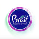 Logotipo da Brait com o slogan 'hygiene & fresh', representando produtos de limpeza e ambientação.