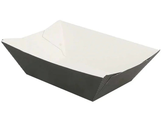 Barqueta Kraft Preta Fritos 960g Tapas Comida Fast Food Take Away Mesa Restaurante Bandeja Descartável