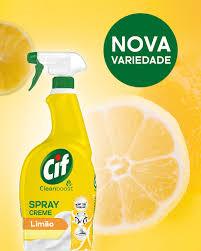 Garrafa Spray de Limpeza Cif Cleanboost Creme Limão