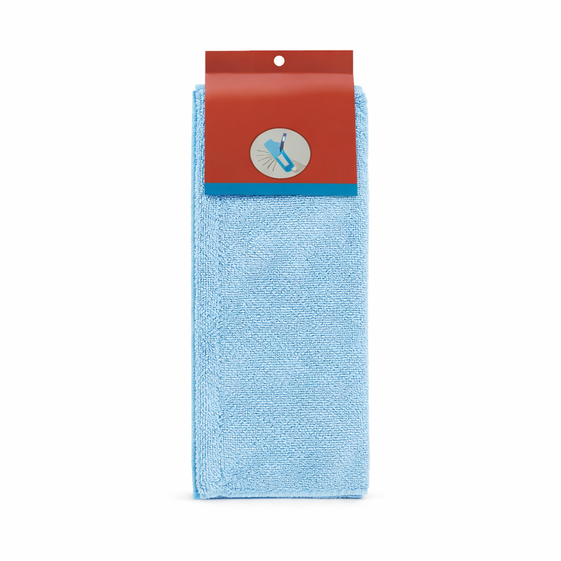 Capa em Microfibra para Vassoura Larga em azul, ideal para varrimento eficiente de superfícies verticais.