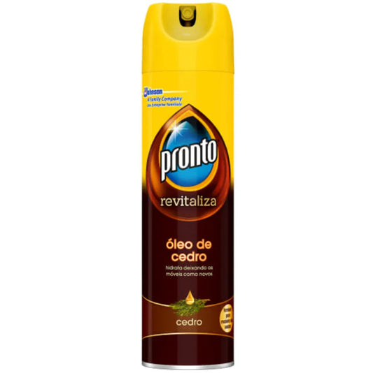 Lata de Óleo de Cedro Líquido Aerossol Pronto 300ml EXTRA CARE para limpeza de móveis e madeiras