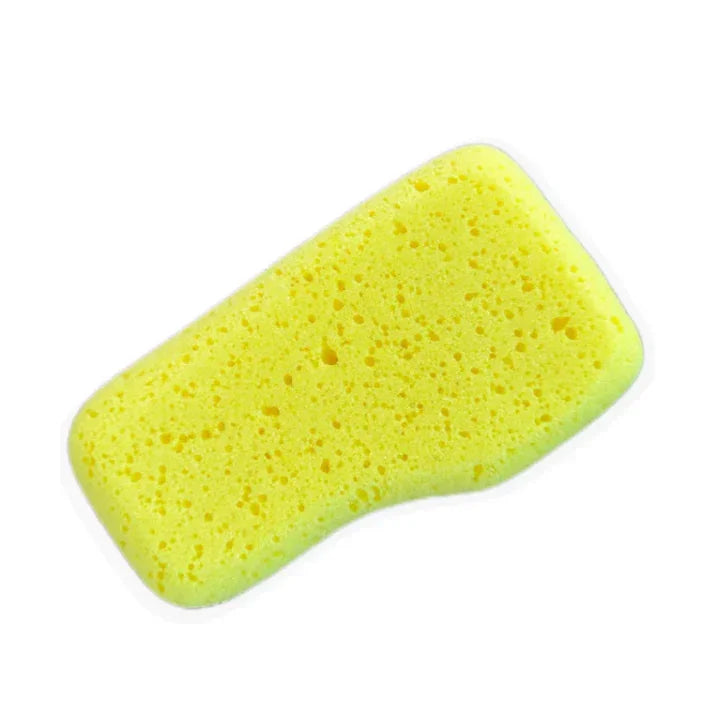 Esponja para Lavagem de Viaturas amarela da DELFI, ideal para lavagem de carroçarias automóvel, 18x15x5cm.