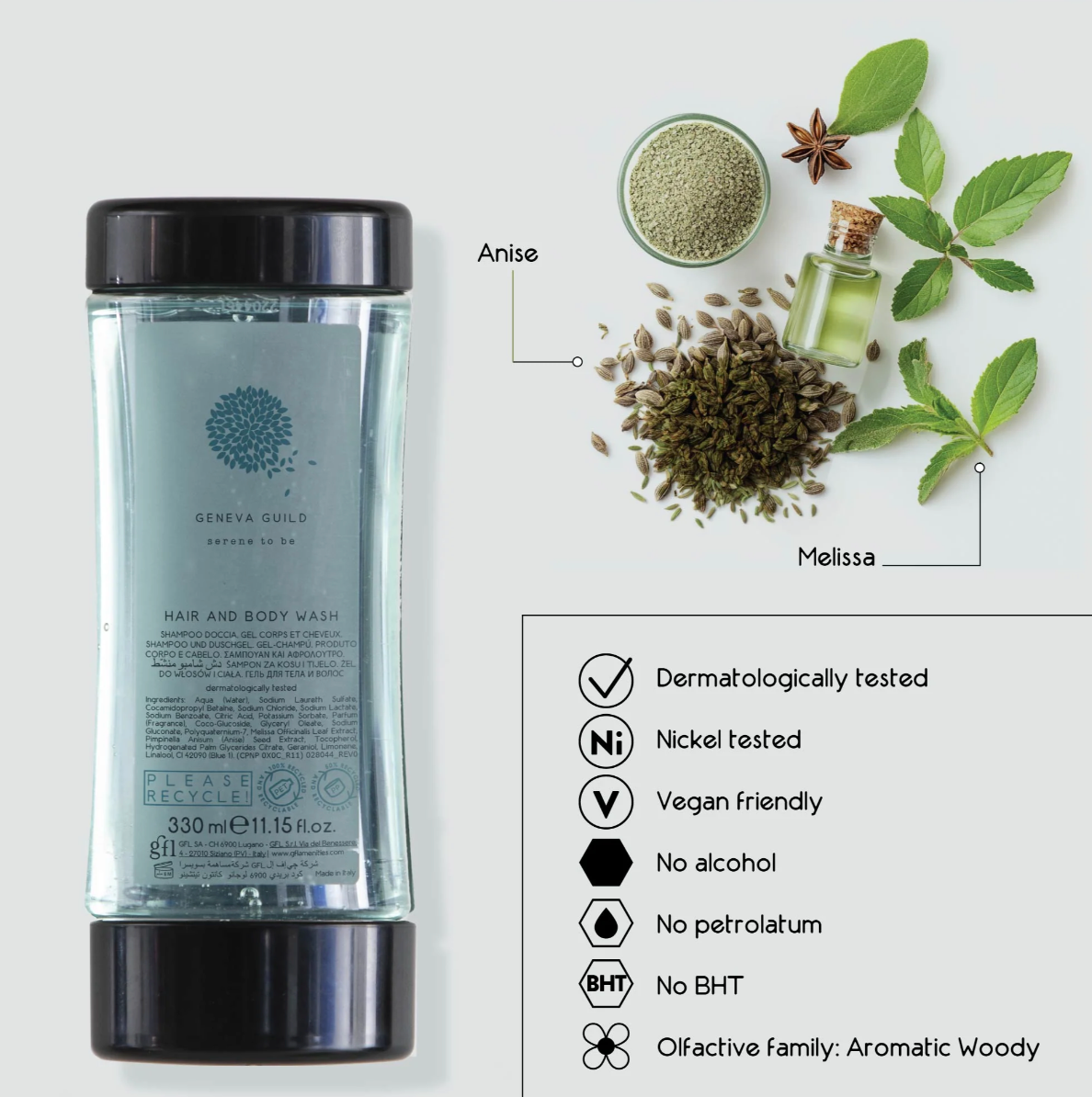 GENEVA GUILD HAIR & BODY WASH 330ml