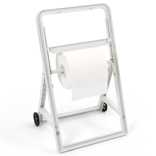 Dispensador de Rolo Papel Industrial Tripé com Rodas