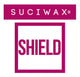 Logotipo da SUCIWAX com a palavra SHIELD em destaque, representando proteção e qualidade de produtos de limpeza.