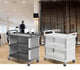 Carrinho de Catering TTS com 3 prateleiras, ideal para serviços de catering e restauração, em ambientes de hotelaria.