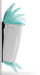Balde de Lixo de Parede com Pedal com tampa azul, montado na parede, ideal para espaços pequenos.