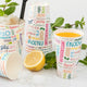 Copo de Cartão Impresso 360ml com bebidas e limão, pack de 100 unidades para festas e eventos.