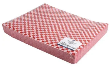 papel folha anti-gordura fitipaldi 28x34cm xadrex vermelho branco