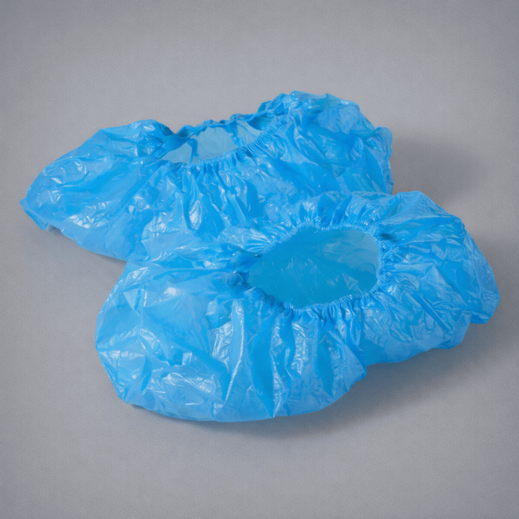 Cobre Sapatos Plástico Azul Descartável | Pacote de 100 unidades para proteção de calçados