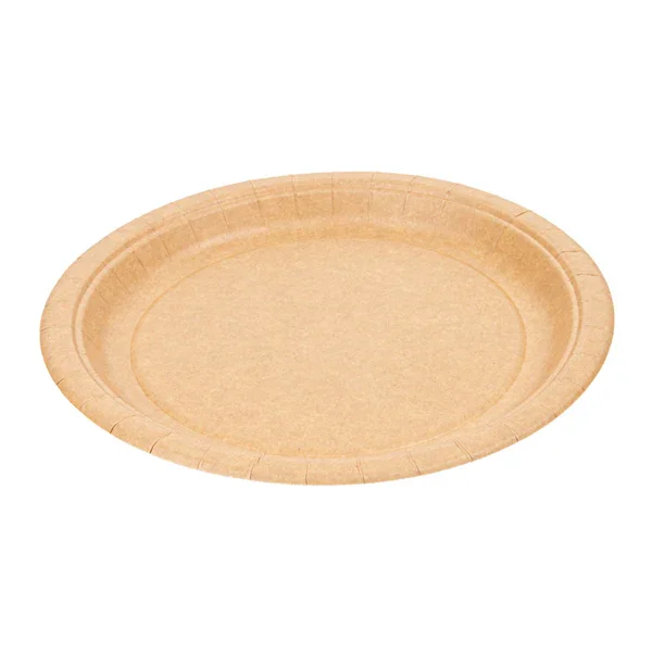 Prato Cartão Kraft Descartável 22cm Refeição Catering Cantina Empresas Instituições