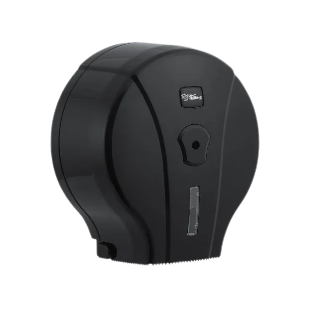 Dispensador Papel Higiénico Jumbo Preto Casa de Banho WC Empresas Económico