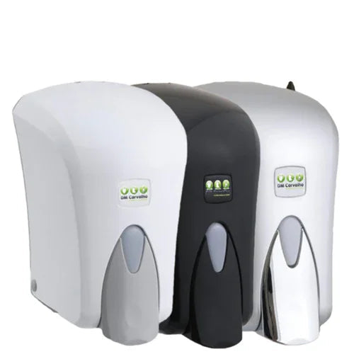 Dispensador Sabonete Líquido Branco Gel Mãos Plástico ABS Preto Cinzento Barato Económico Empresas