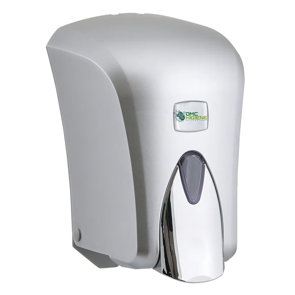 Dispensador Sabonete Líquido Cinzento Gel Mãos Plástico ABS Cinza Inox Metálico Barato Económico Empresas