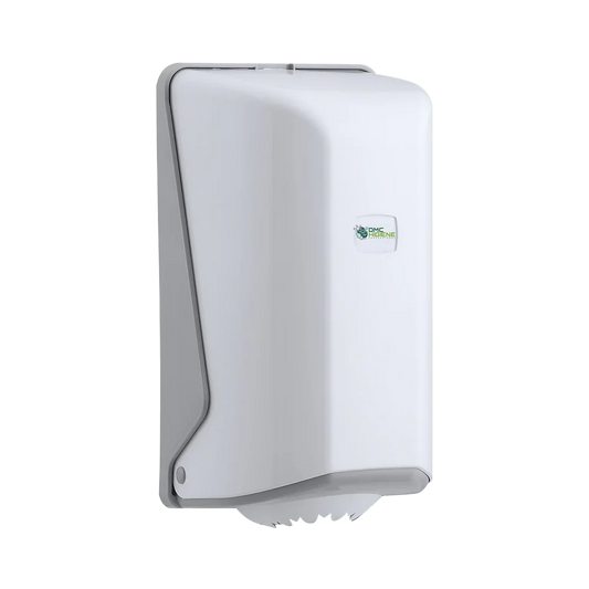 Dispensador Rolo Papel Espiral Mini Branco Plástico ABS Compacto Pequeno Empresas