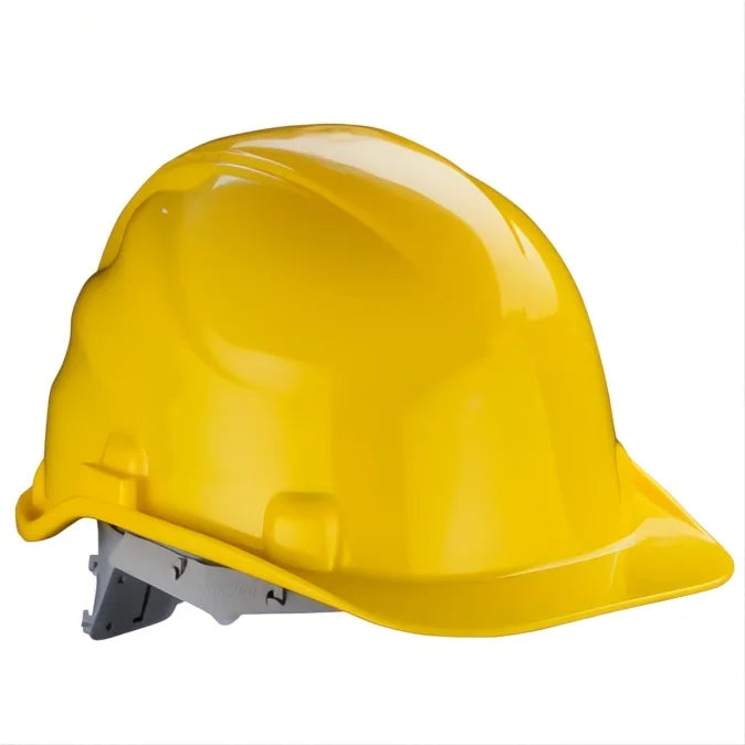 Capacete de Proteção Segurança Industrial amarelo, ideal para segurança em ambientes industriais.