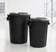 Contentor do Lixo Industrial Extra Forte com Tampa, preto, 120L, ideal para resíduos, alta resistência e praticidade.