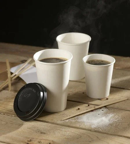 Copo Papel Branco Cartolina Cartão Kraft Bebidas Frias Quentes Café Água Sumo 90 200 240 360 480ml
