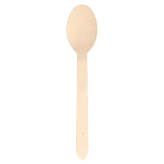 Colher Madeira Sopa 16cm Refeição Talheres Descartáveis Mesa Eventos Catering Instituições Lares Menu