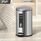 Balde Lixo Inox com Pedal 12L da marca JAVA, ideal para uso em ambientes modernos e profissionais.
