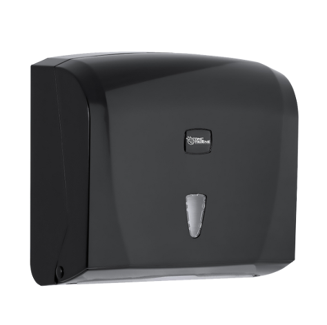 Dispensador Toalhas Mão Zig-Zag Preto