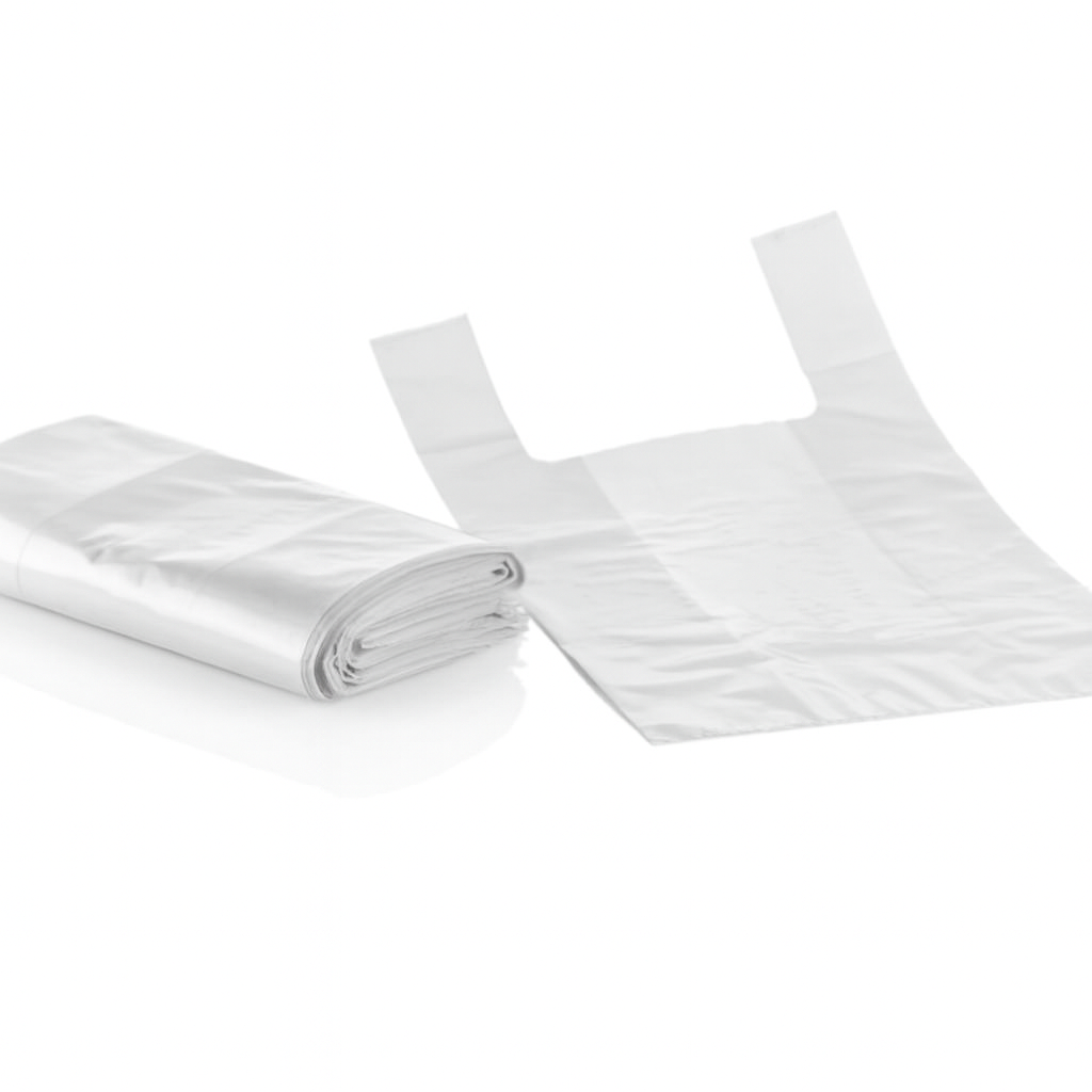 DELFI PRO ASA PEBD Saco Plástico Alça Compras Supermercado 55 micras Embalagem 5 Kilos  40x50cm 50x55cm 60x70cm Branco