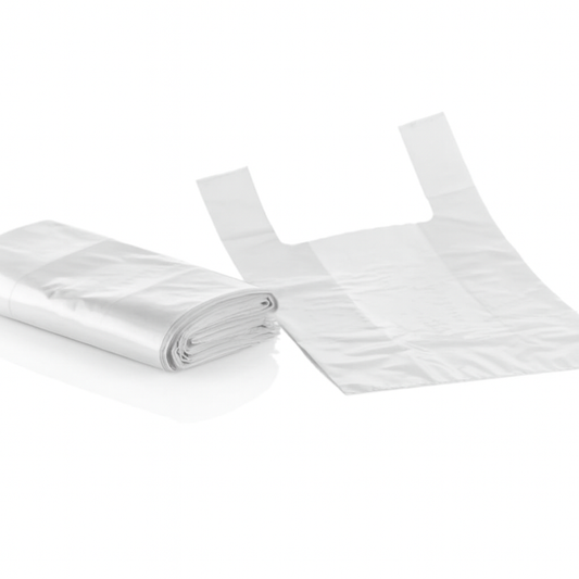 DELFI PRO ASA PEBD Saco Plástico Alça Compras Supermercado 55 micras Embalagem 5 Kilos  40x50cm 50x55cm 60x70cm Branco